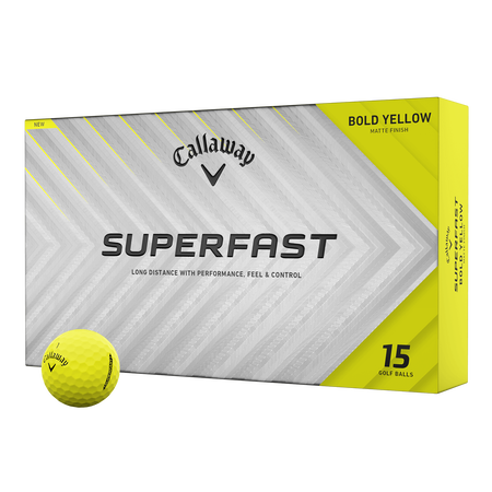 Balles de Golf Superfast Bold Yellow 15-Pack