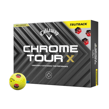 Balles de Golf Chrome Tour X TruTrack Jaunes