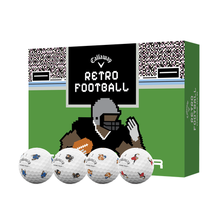 Chrome Tour Retro Football Golf Balls