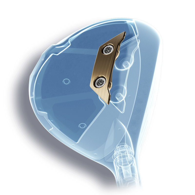 a breakaway image of the tungsten cartridge on the paradym fairway wood