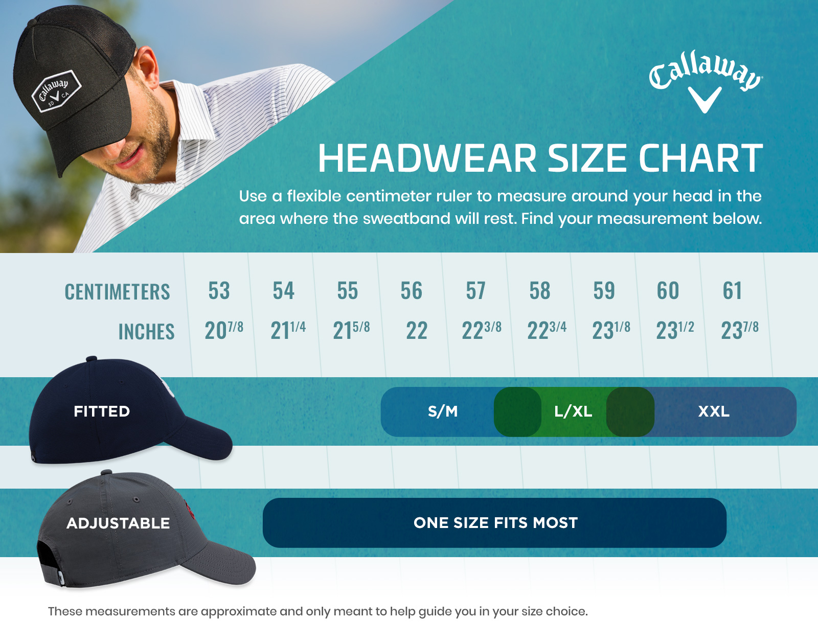 fitted golf hats size 8